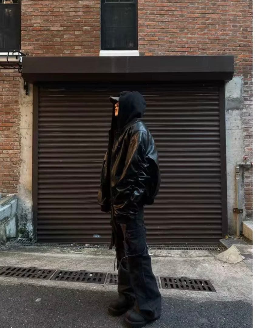 y2k ENTIRE STUDIOS moto 似bomber jacket短丈