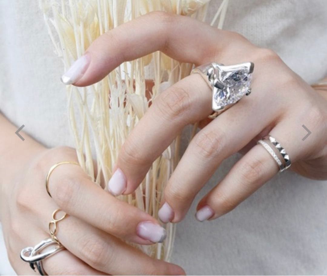 e.mシルバー925 ボリュームリング 13号