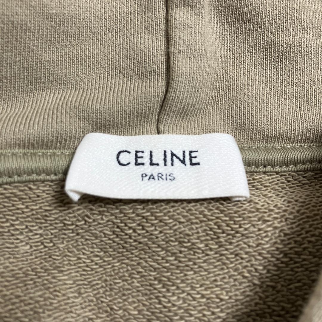 貴重カラー！】celine◇クラシックロゴパーカー プルオーバー カーキXL