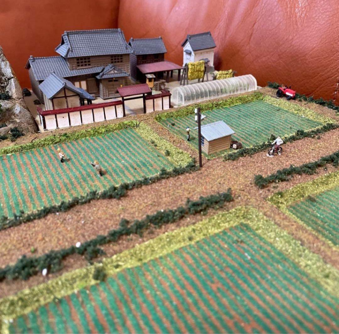 Nゲージ ジオラマ 田舎の風景 44cm×38cm
