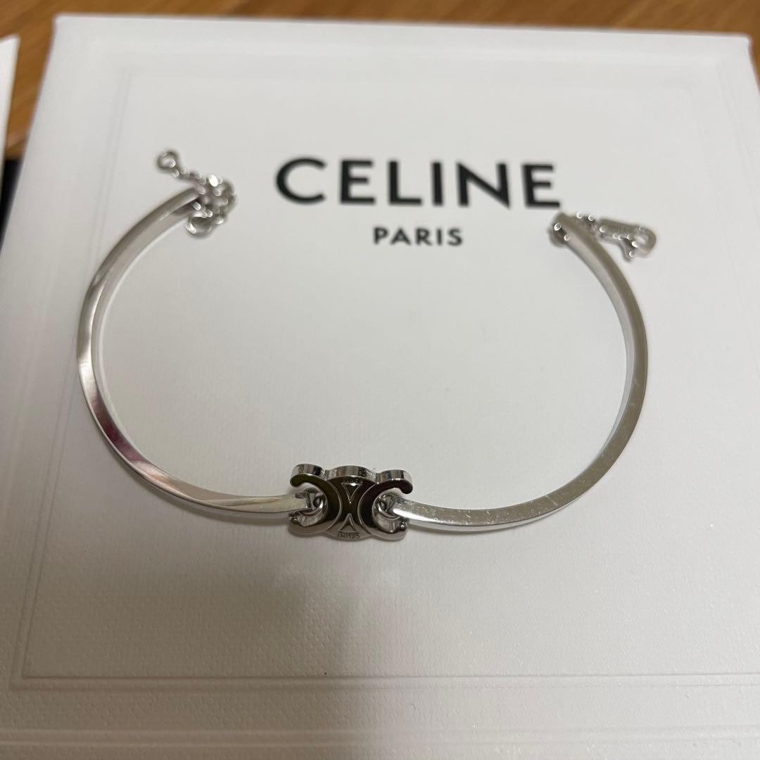 セリーヌ トリオンフ ブレスレット シルバー - メルカリ