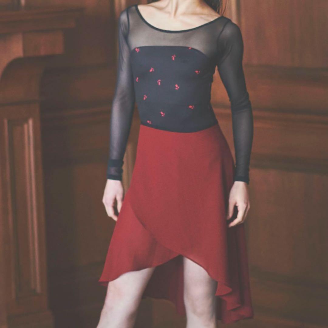 美品スティナバレエ レオタード(Lサイズ)スカートセットtype T バレエレオタードスカート付キッズジュニア【90cm～170㎝】SIK1283