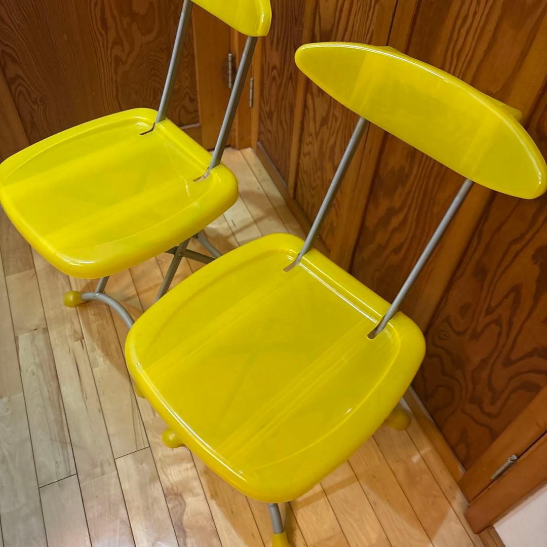 ポストモダン 90's 00's 折り畳み チェア レトロポップ 椅子 クリア