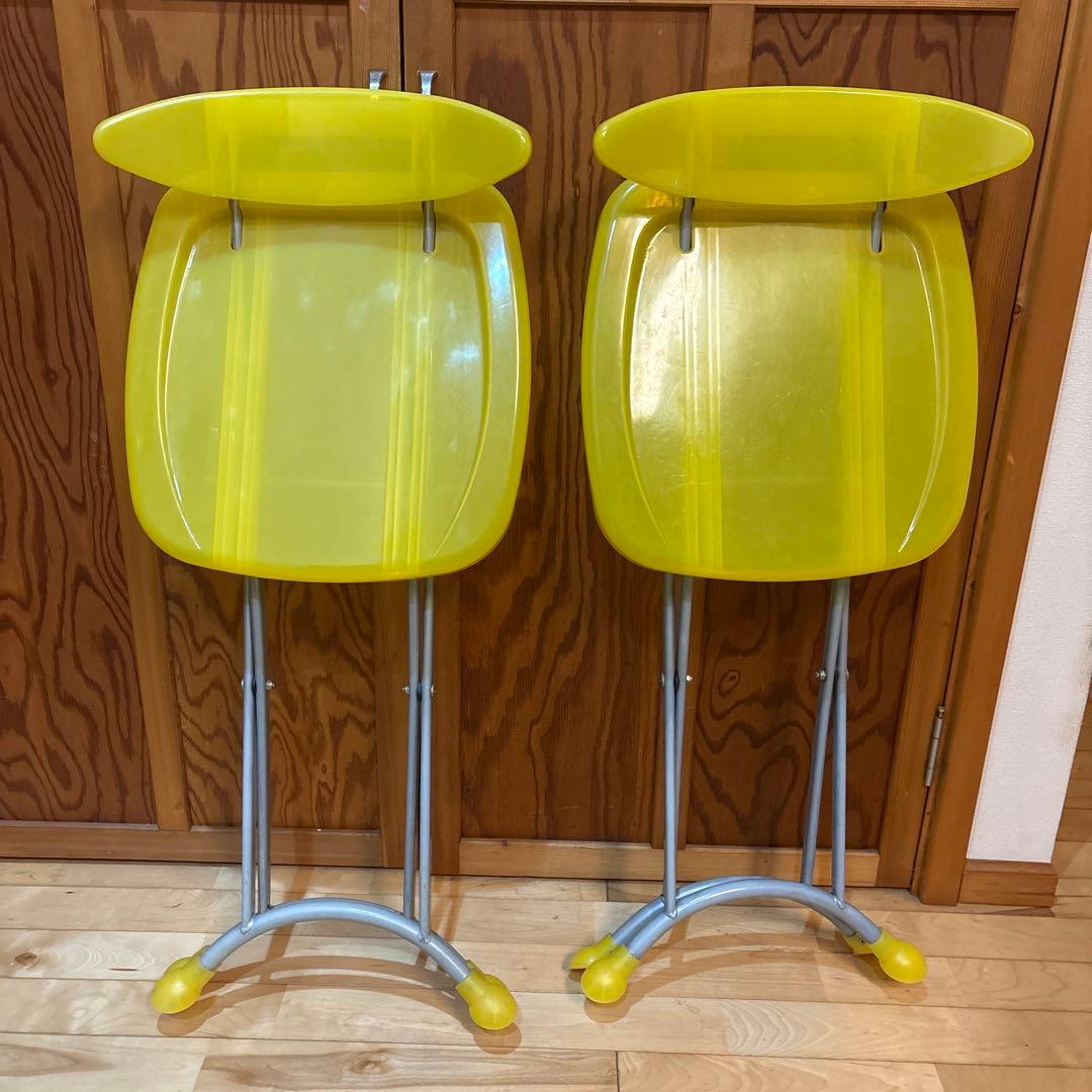 ポストモダン 90's 00's 折り畳み チェア レトロポップ 椅子 クリア