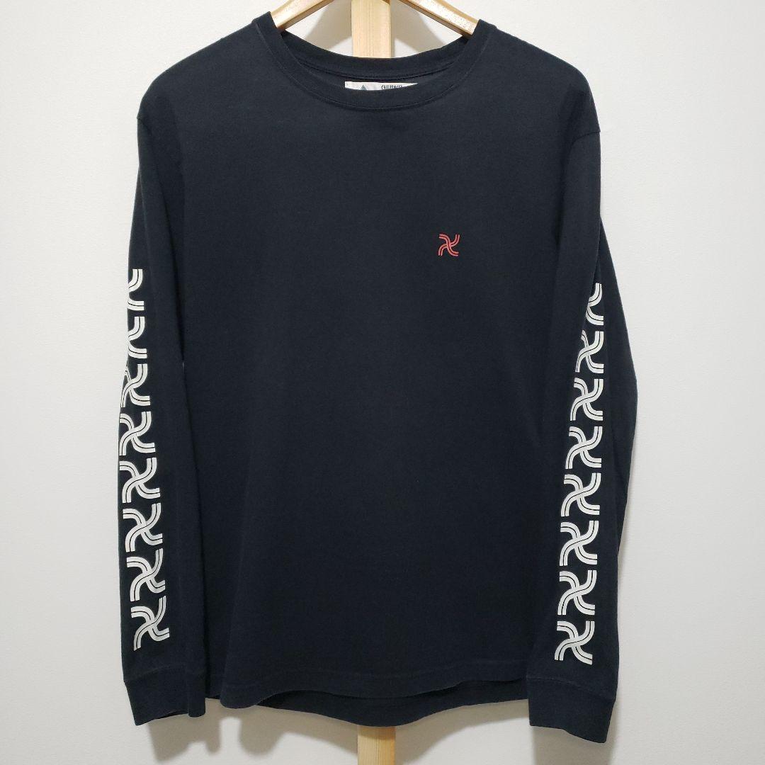 CHALLENGER 袖卍 バンダナ スカル ローズ ロンT カットソー M 黒