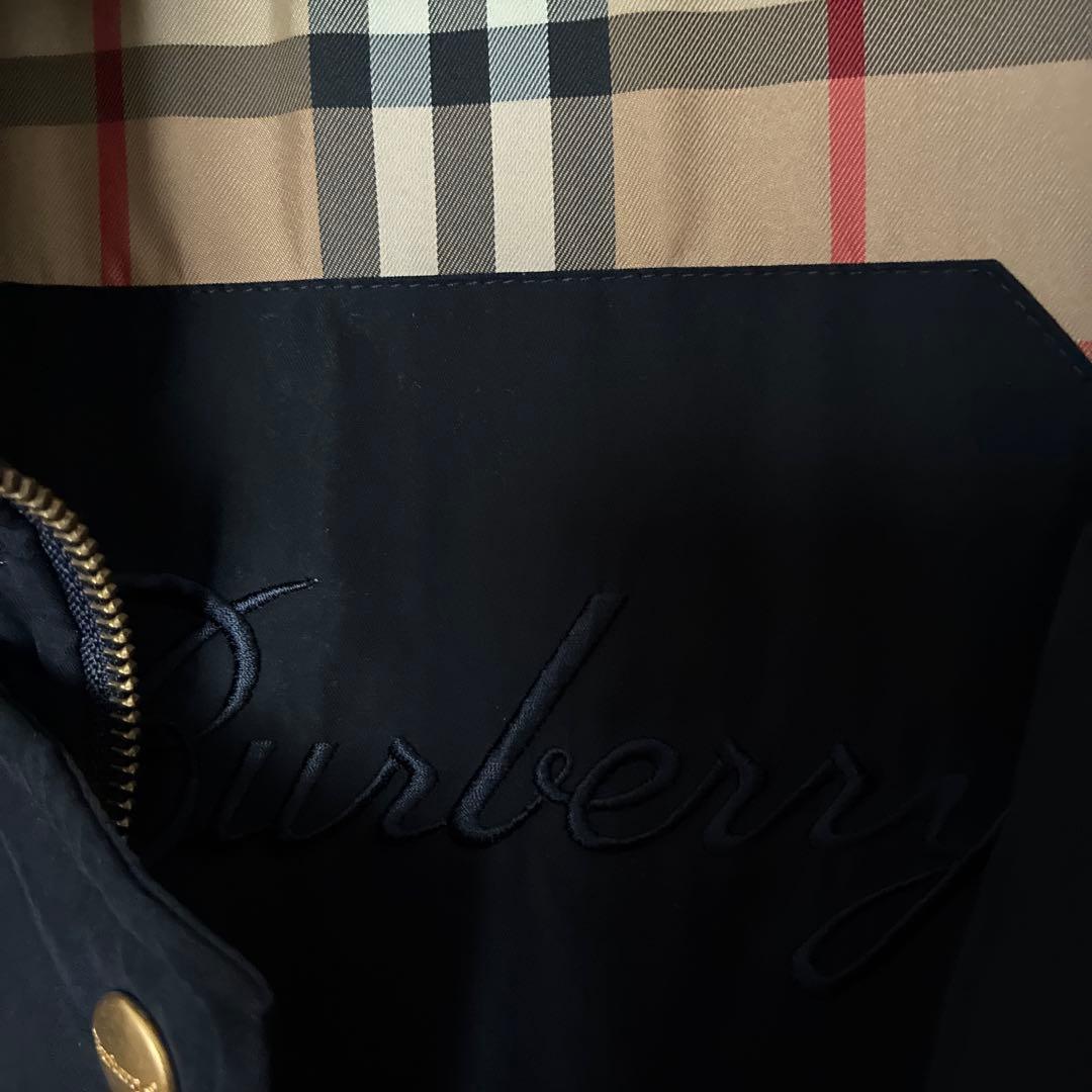Burberry ネイビー コート チェック柄13号 - メルカリ