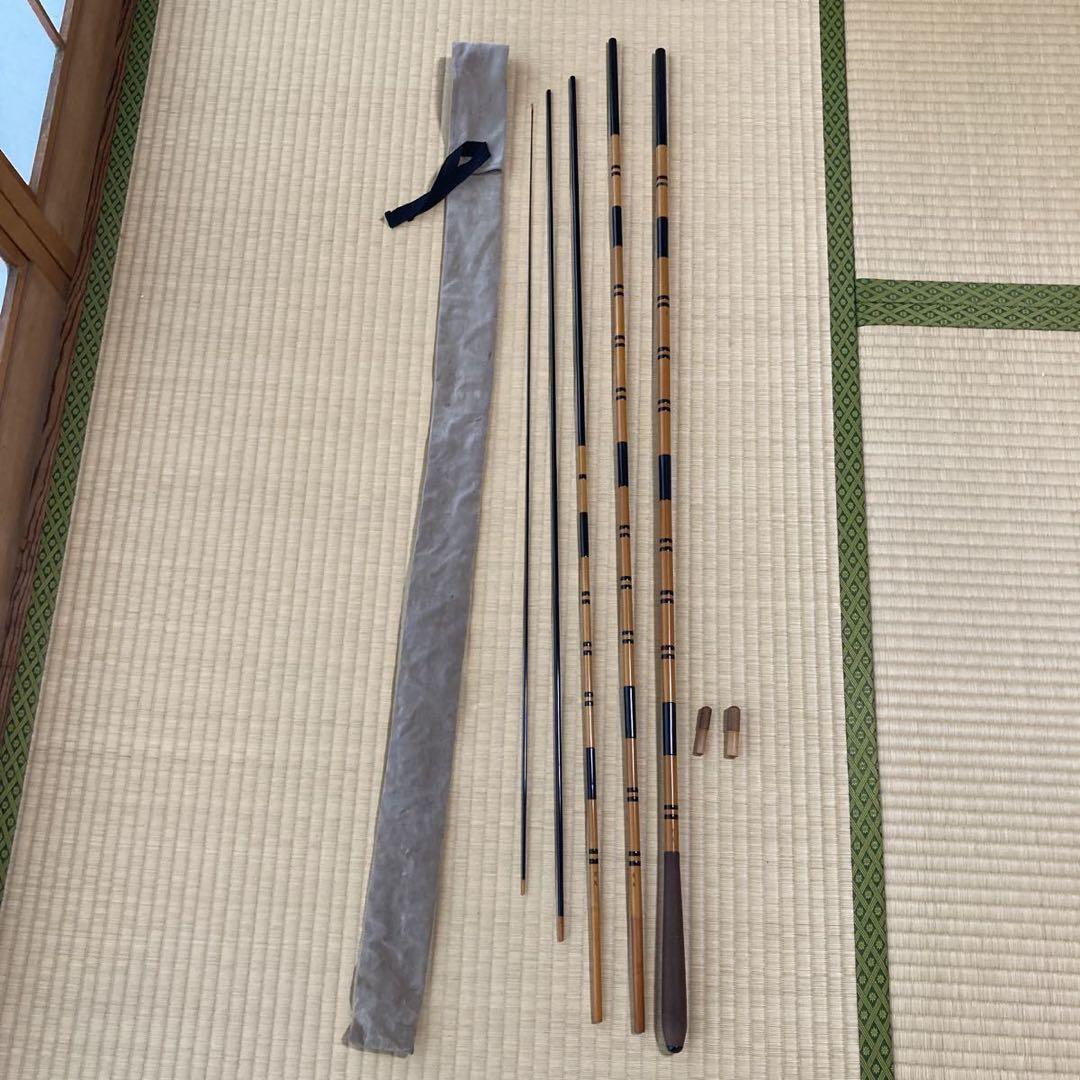 ほぼ未使用 美品 40年前購入 天使平式 魚集 16尺 ヘラ竿 和竿 竹竿