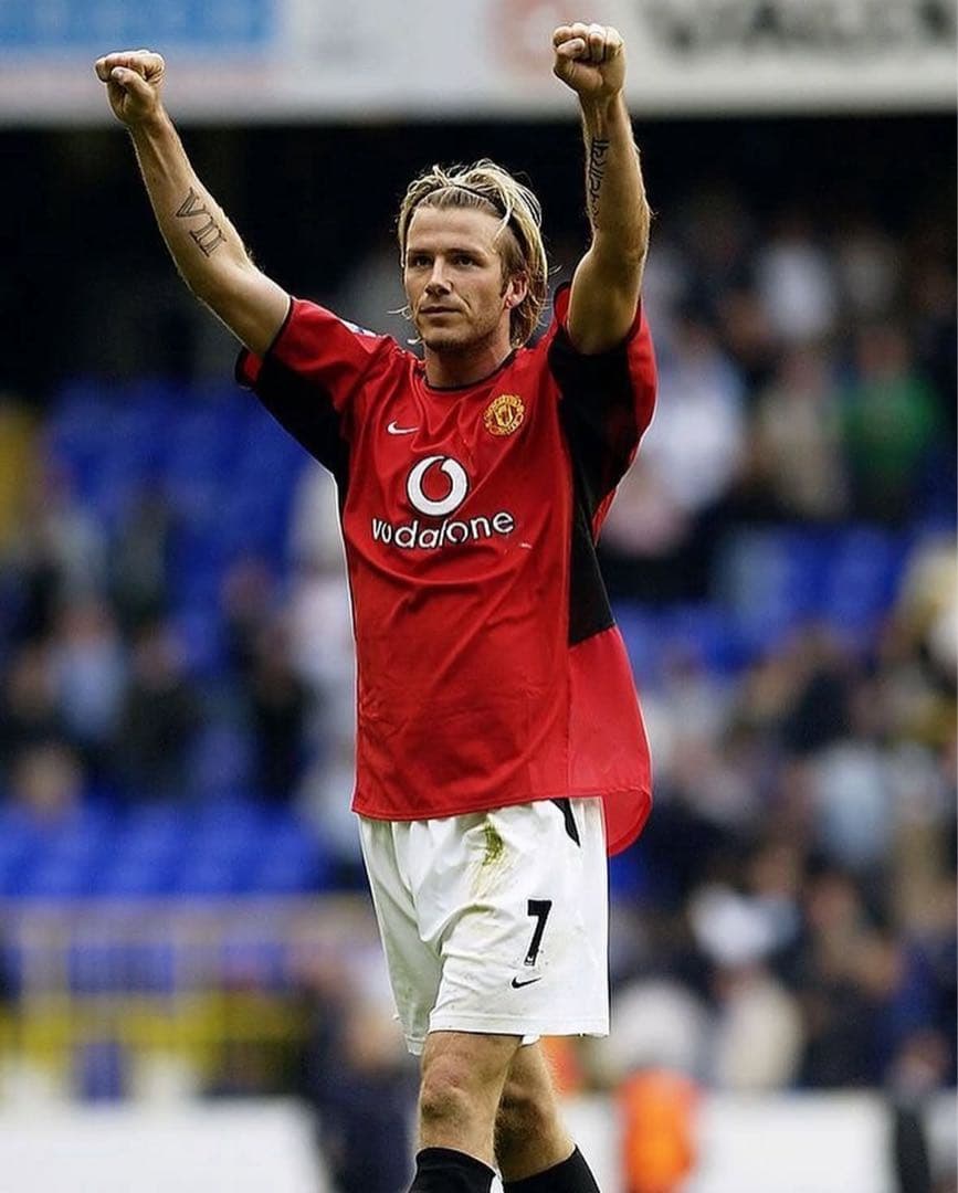 未使用】マンチェスターU 02-04 ホームユニフォーム ベッカム 難あり