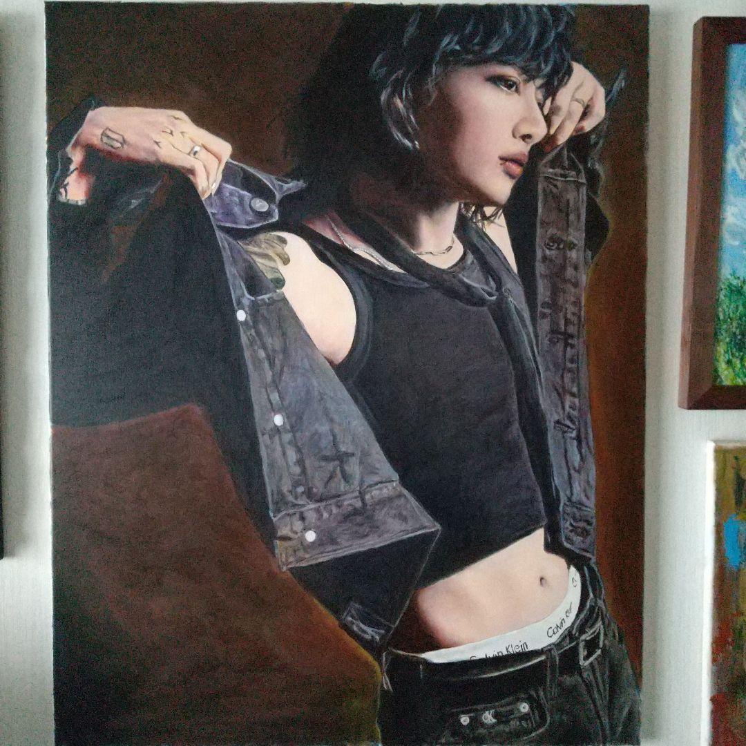 人物画#10 男性の肖像 油彩画 30号 F30 油絵