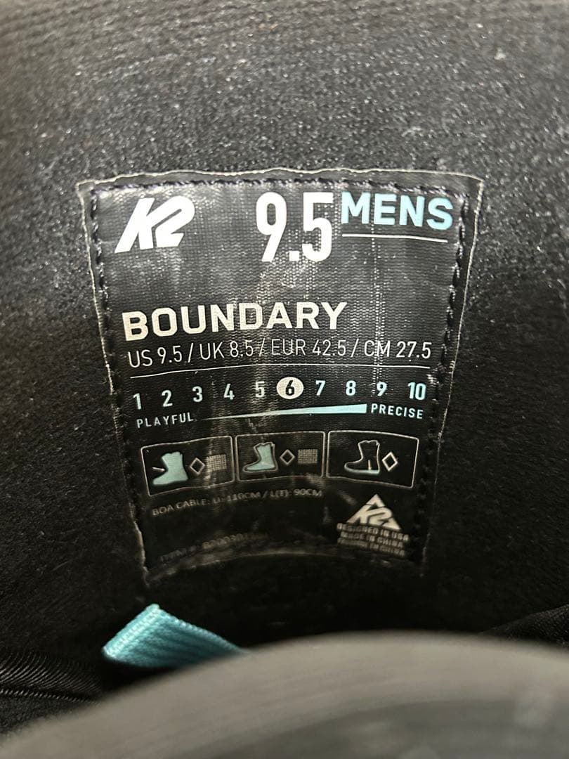 K2 スノーボードブーツBOUNDARY BOAシステム ブラック 27.5cm