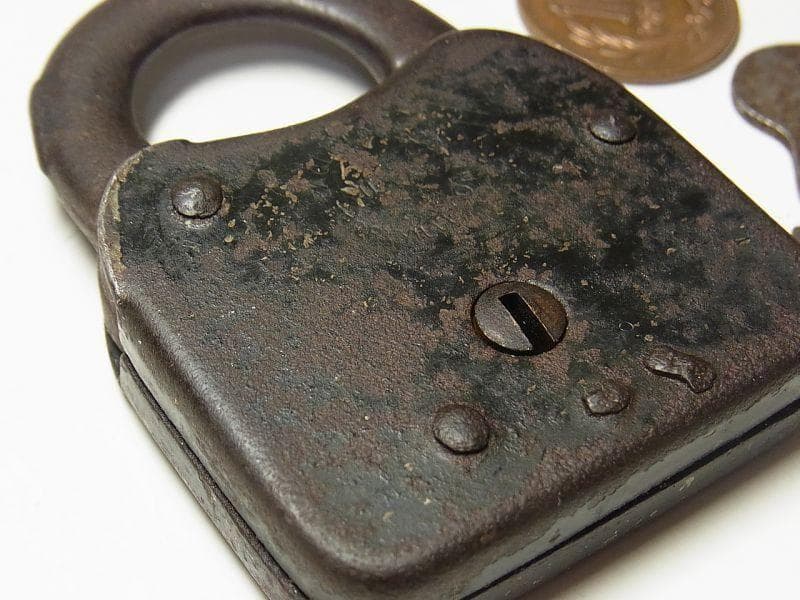 《p703》龍・ドラゴン アメリカ アンティーク南京錠《１９００年代初頭》USA
