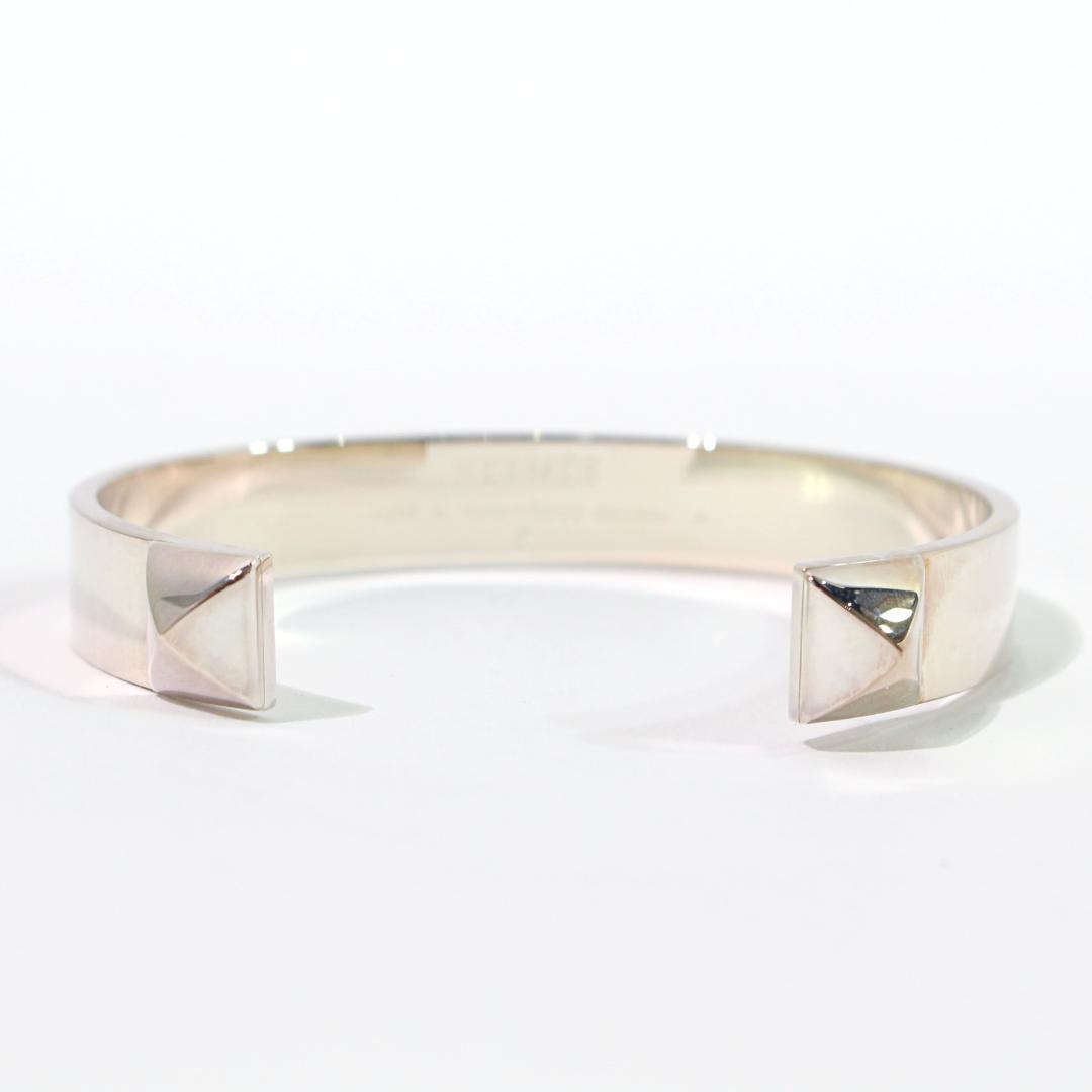 エルメス　ミニクルー バングル GM　シルバー 　サイズXL　35.1g