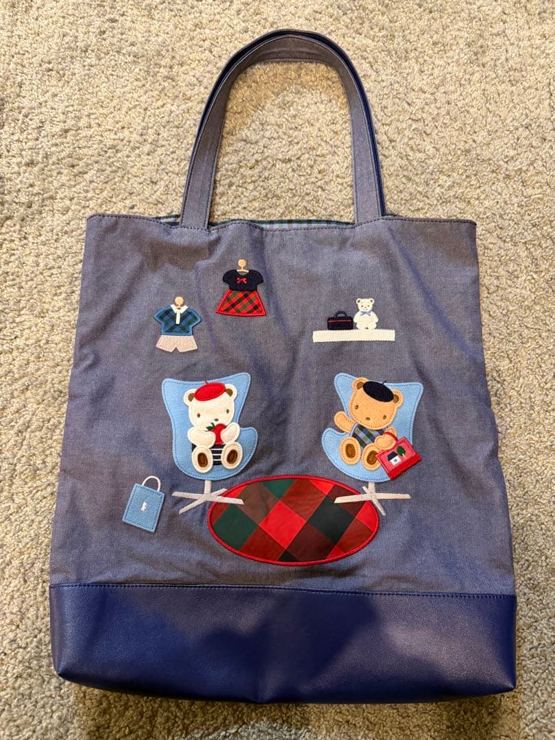 美品 ファミリア 神戸店限定 縦型デニムバッグ - メルカリ