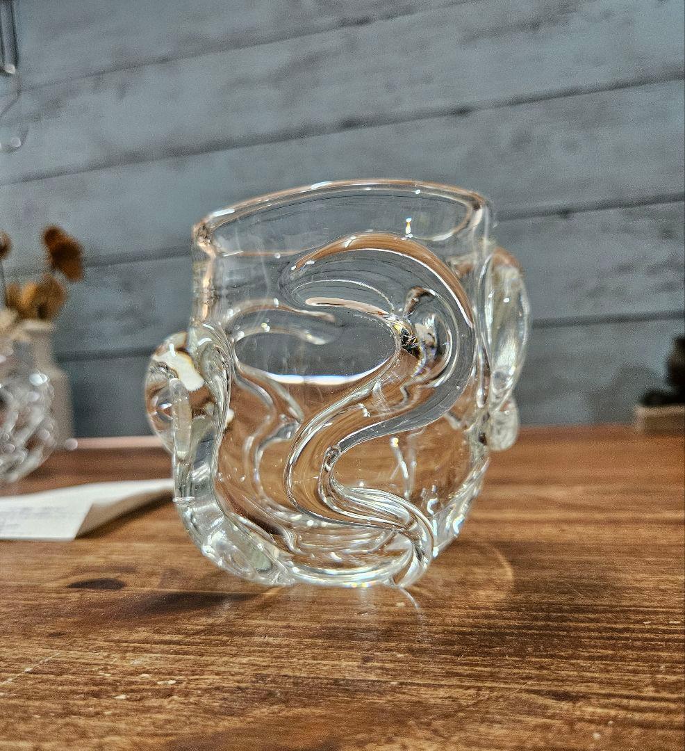 土橋隆弘 作 クリスタルガラス ロックグラス タンブラー 花器  4