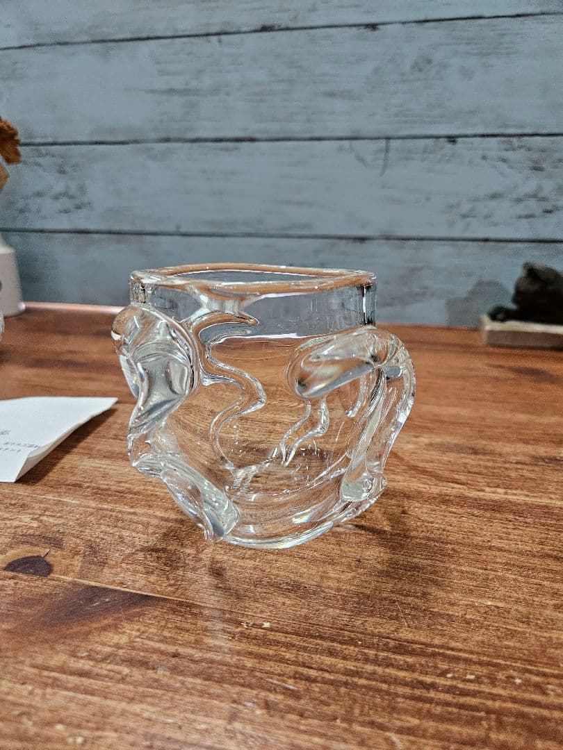 土橋隆弘 作 クリスタルガラス ロックグラス タンブラー 花器  4