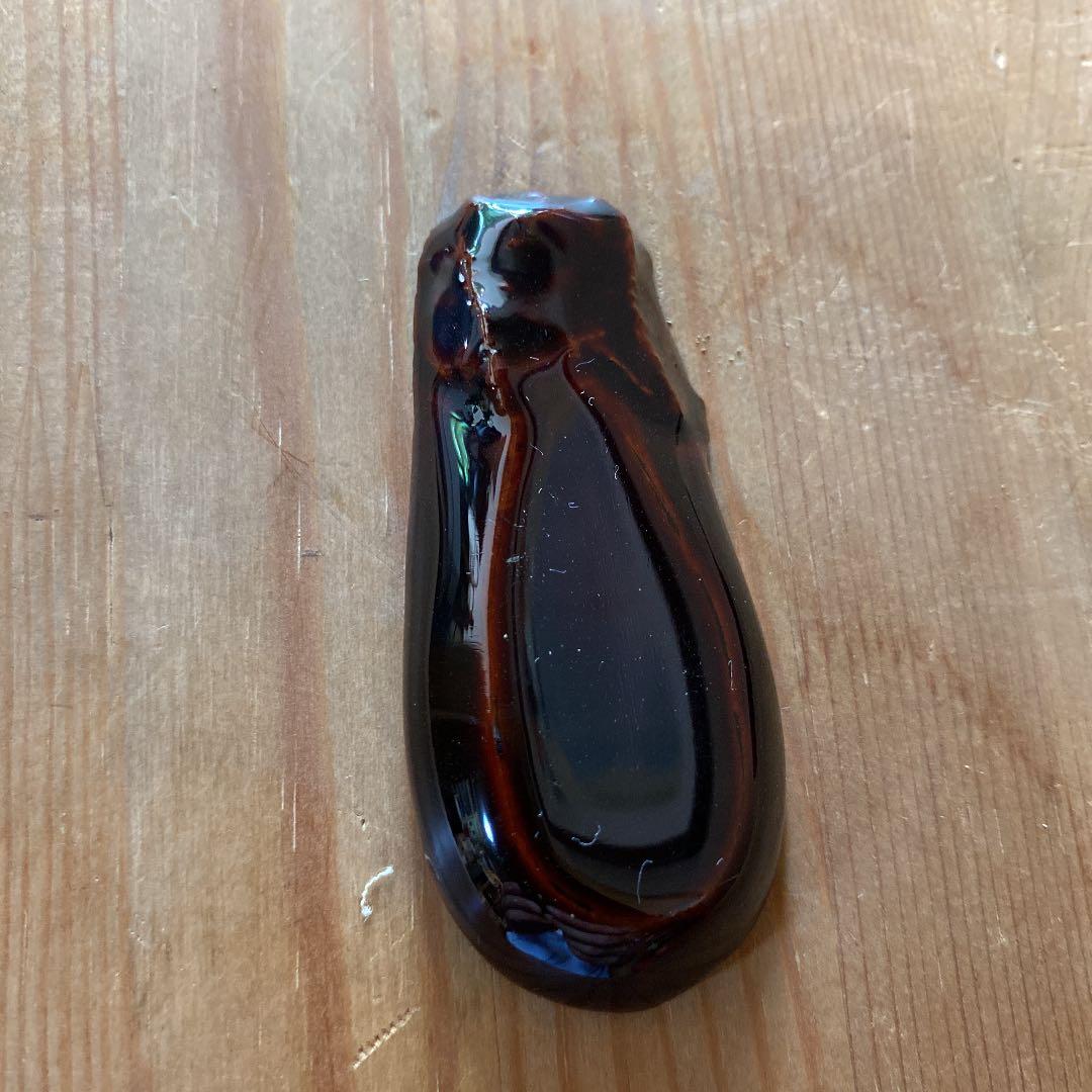 茶道具] 三宅謙蔵 山中塗 茄子香合 (共箱) ○