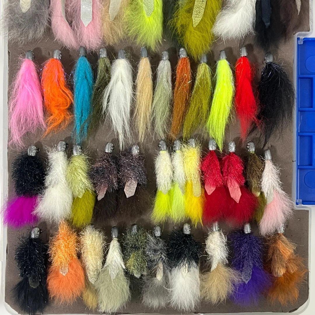 【迅速配送】ハートデザイン フェザールアー 0.9g 各種 44個 ケース付