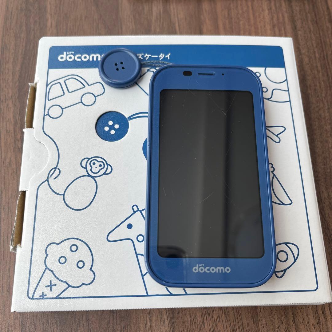 docomoキッズケータイ中古 ブルー - メルカリ