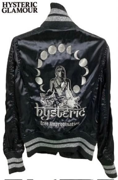 ヒステリックグラマー スカジャン ムーンガール刺繍 HYSTERICS ラメ