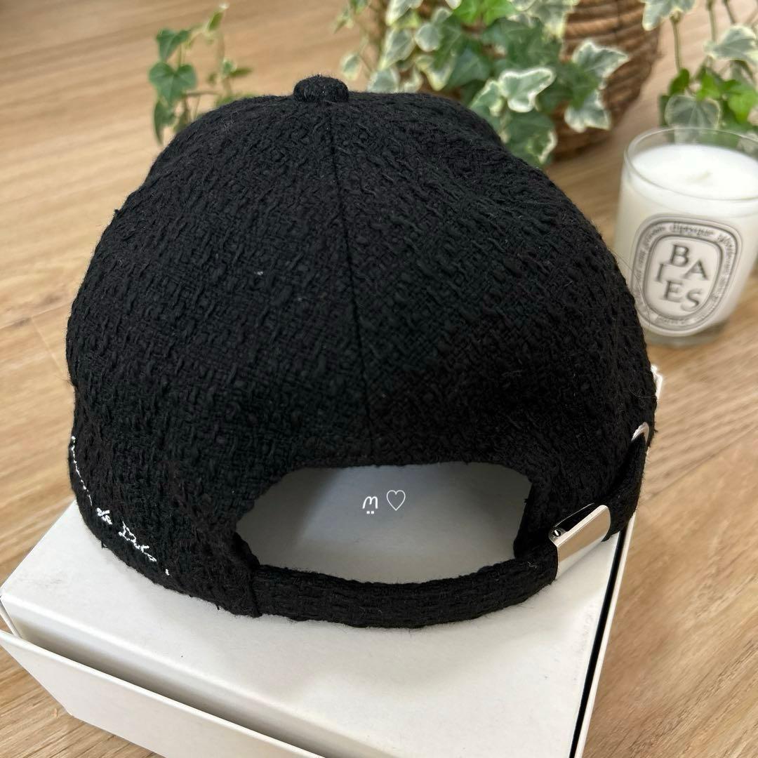 Maison de Dolce. メゾンドドルチェ ツイードキャップ ブラックF