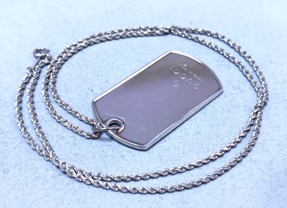 Gucci グッチ SV925 ドックタグ ネックレストップ 39972 - メルカリ