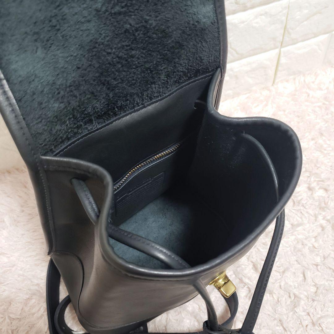 COACH オールドコーチ ターンロック ミニリュック ダークネイビーの