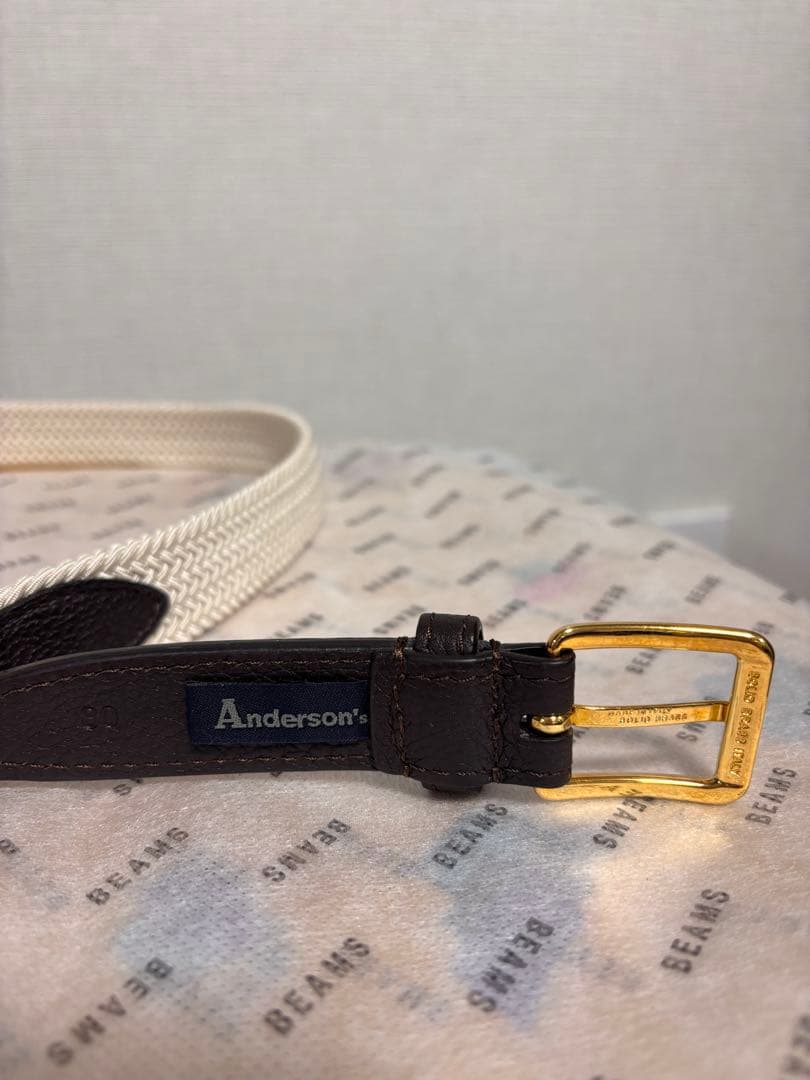 Anderson's × BEAMS F 別注 エラスティック×レザーベルト - メルカリ