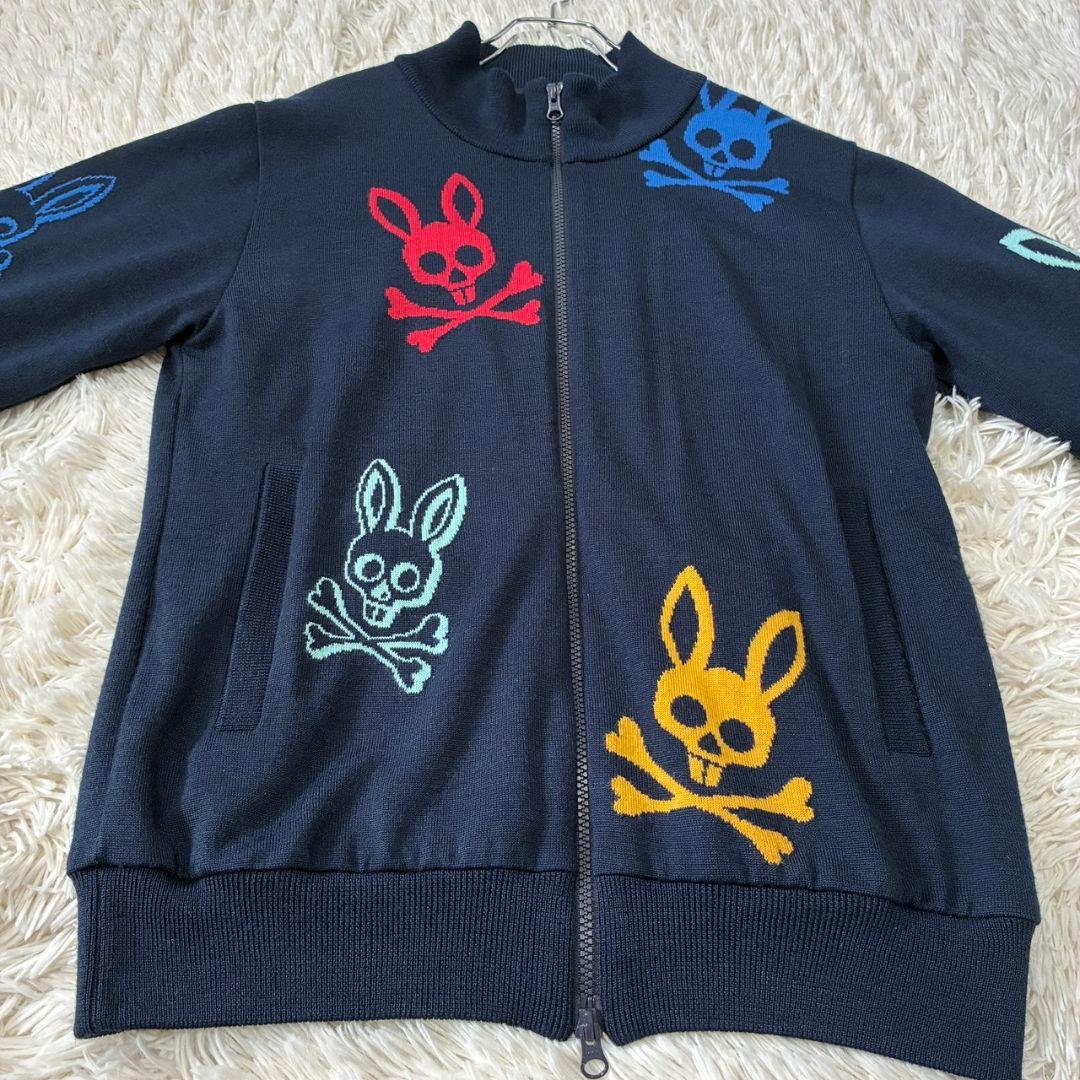 サイコバニー ジップ ニットジャケット 蓄熱 スカルラビット Mサイズ