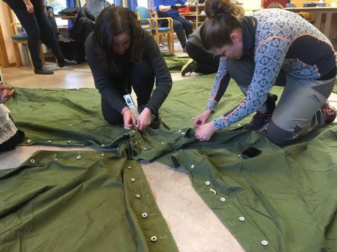 軍幕屋】希少☆ノルウェー軍幕☆テント☆4枚組☆野営☆ソロキャン