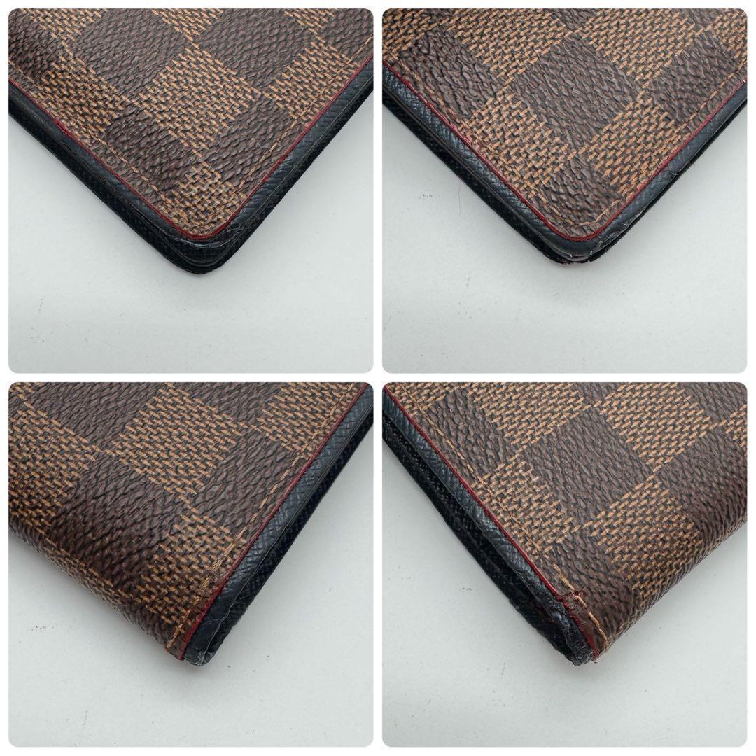 美品】ルイヴィトン ダミエ ポルトフォイユ・ブラザ 長財布 ブルー