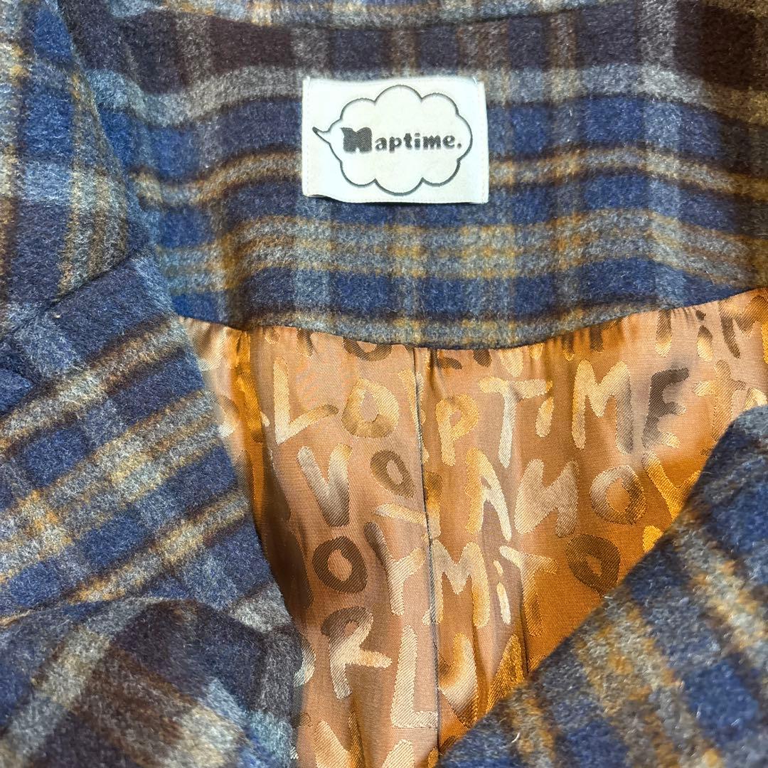 ナップタイム　naptime. Nissy 西島隆弘　コート　チェック　ブルー