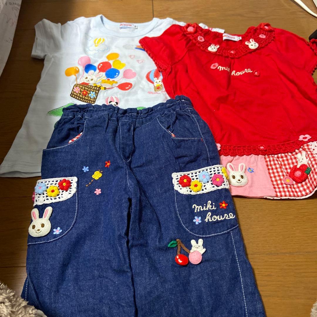 ミキハウスうさこセット MIKI HOUSE(ミキハウス) うさこ スタイ・ブルマセット 赤 [CONCENT