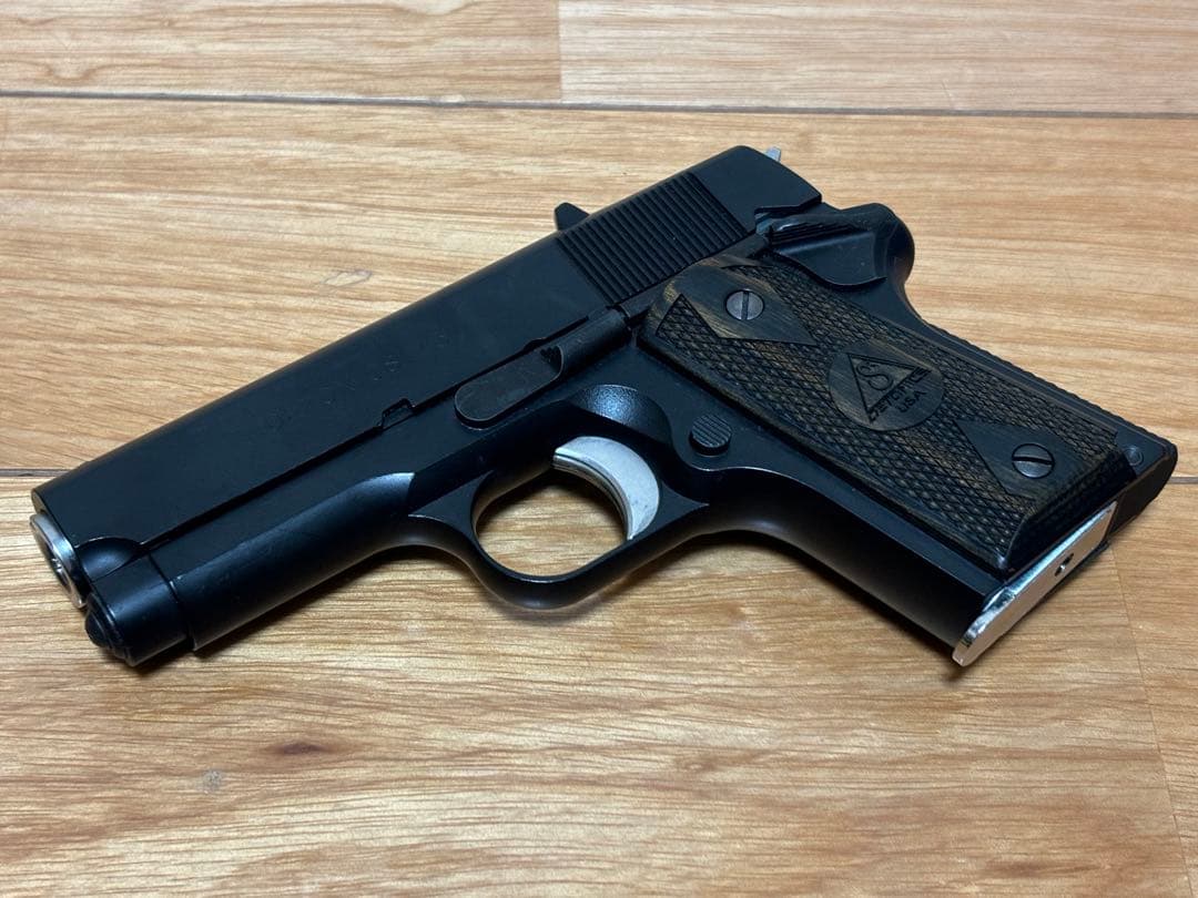 東京マルイ DETONICS.45 別売木製グリップ換装 ASGK刻印有り 東京マルイ] デトニクス.45 エンヴァイロ ハードクローム ガスブロー