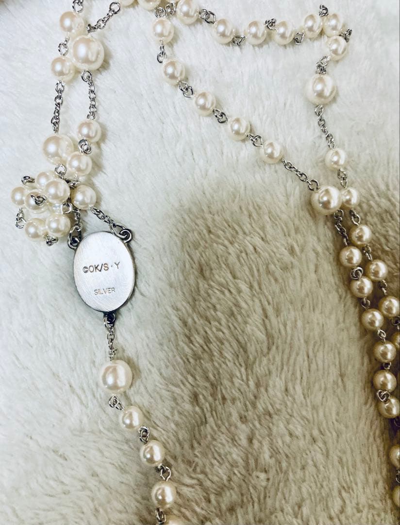 マリア様がみてる公式白薔薇ロザリオネックレスアニメグッズ十字架