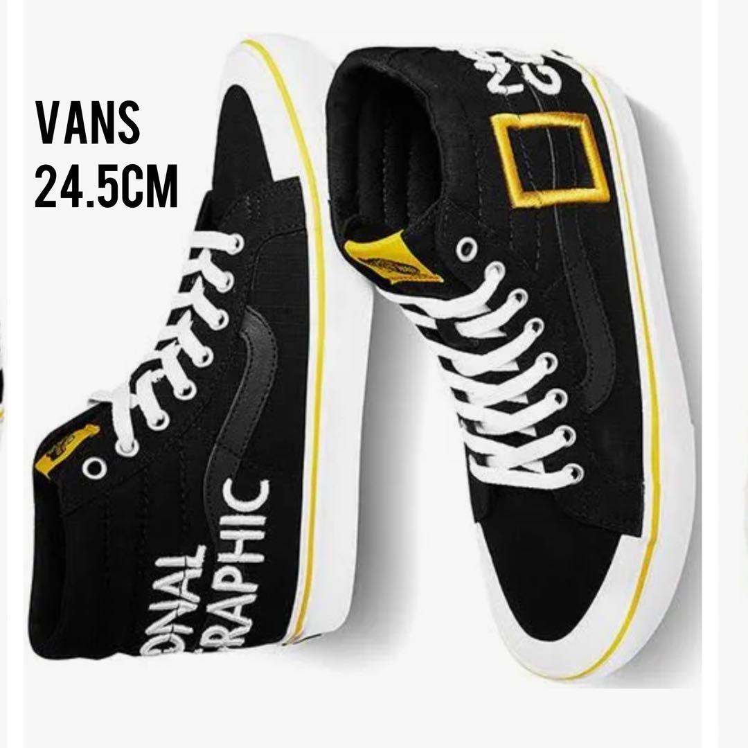美品 限定 VANS コラボ レア ハイカット スニーカー 24.5 バンズ