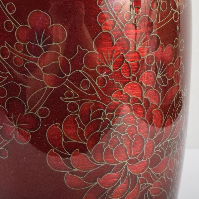 七宝焼 四君子文 花瓶 時代箱 V 9058 - メルカリ