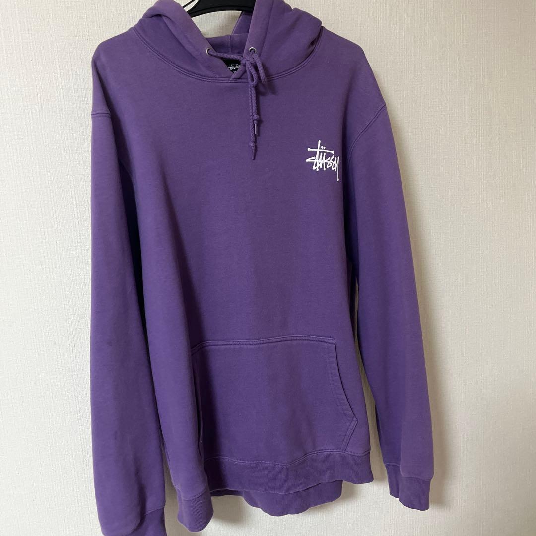 Stussy パープル フード付きパーカー - メルカリ