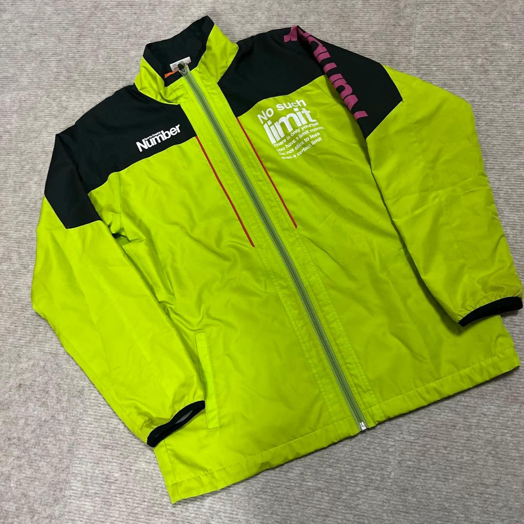 Number ウィンドブレーカー 蛍光グリーン160 - メルカリ