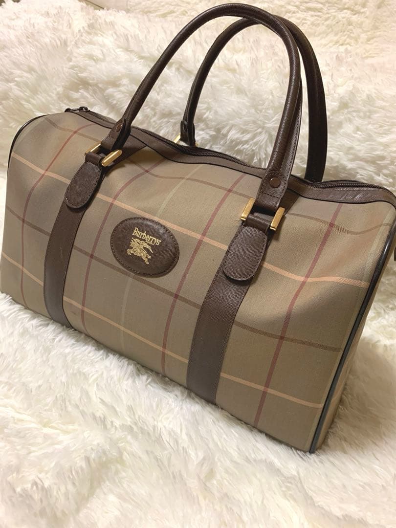 値下げしました‼️】BURBERRY ボストンバッグ ノバチェック