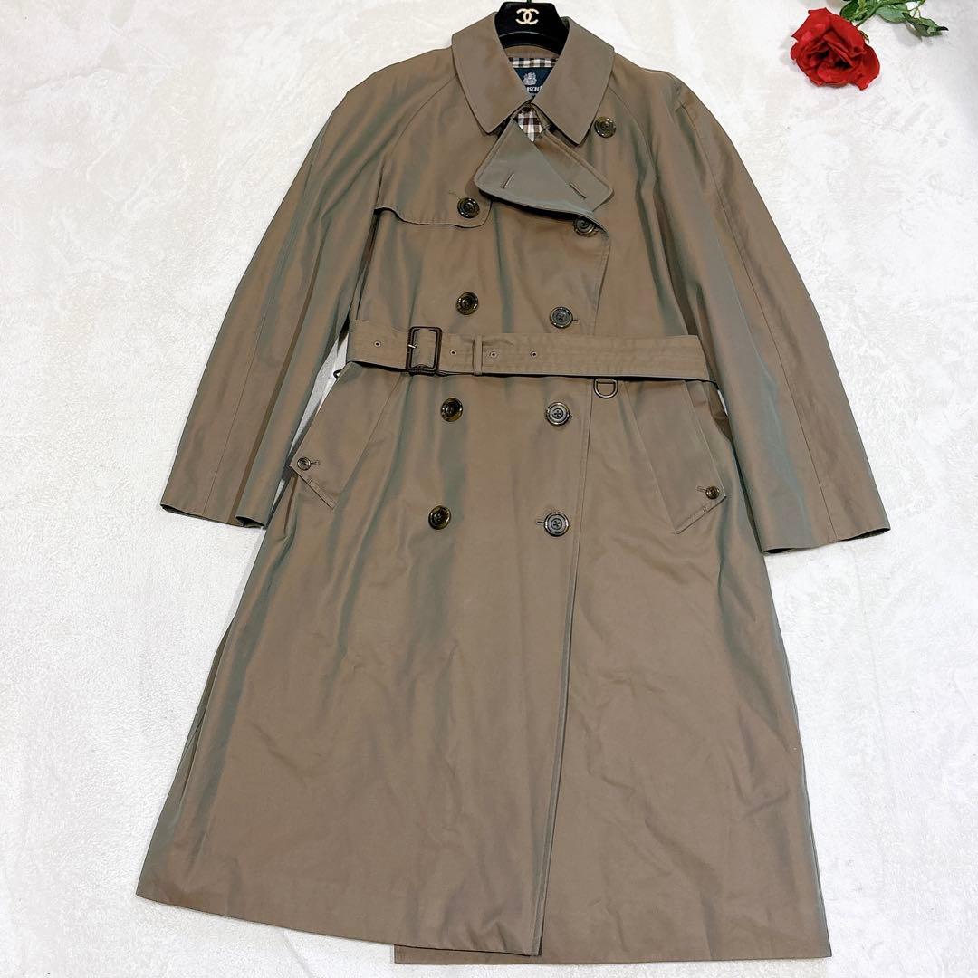 新品同様✨ アクアスキュータム トレンチコート 玉虫色 メンズ ロング