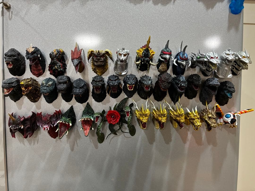 ゴジラヘッドマグネットゴジラ ４０個 B賞「ゴジラヘッドマグネット」（「ゴジラVSキングギドラ」） [画像