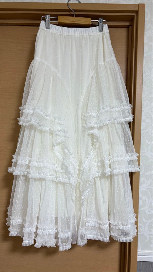 ココディール ドットチュールティアードフレアスカート - メルカリ