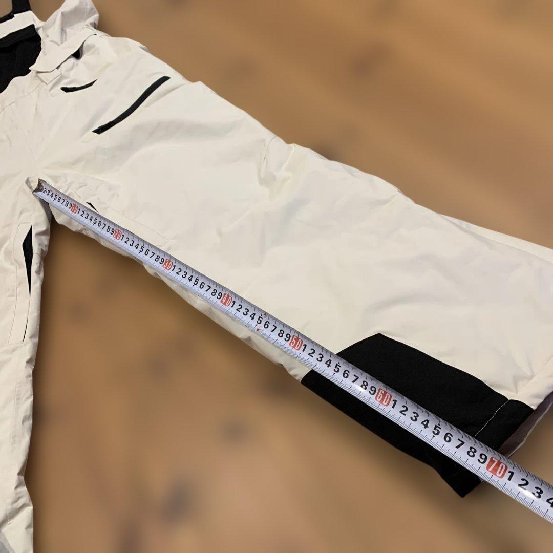 白 スキーウェア スノーボードウェア つなぎ サロペット ホワイト M