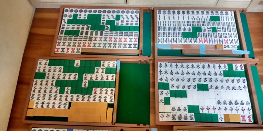 雀豪DOME ・ドーム　新品牌セット　緑色　全自動麻雀卓麻雀牌
