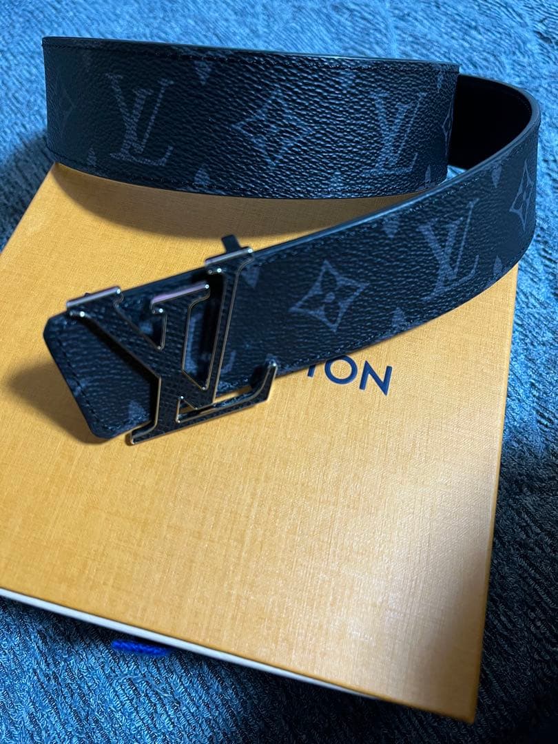 最終価格Louis Vuitton 黒 レザーベルト モノグラム 国内即発】ルイヴィトン モノグラム 35MM リバーシブルベルト (Louis