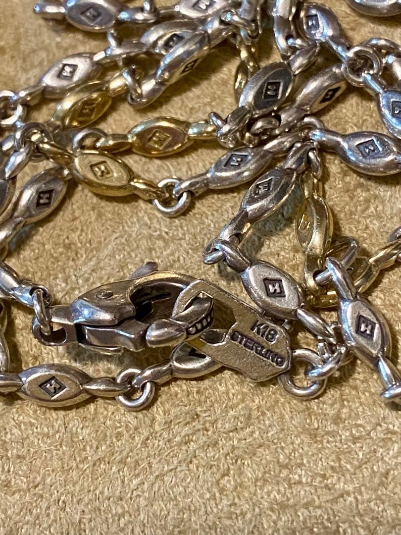 LION HEART【K18×SV925】 “HOWL”オーバルデザインチェーン