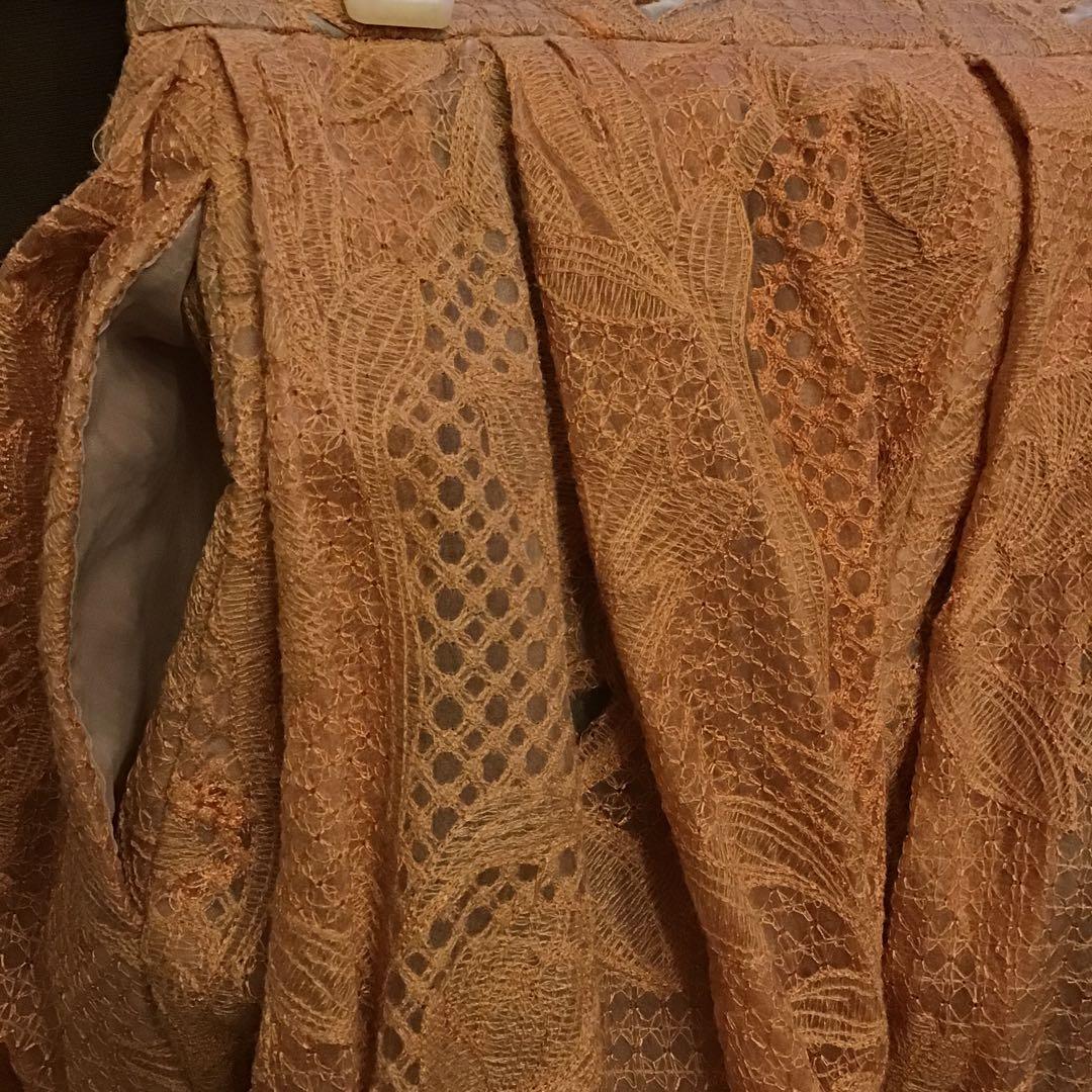 ebure エブール シルクレース ロングスカート 36