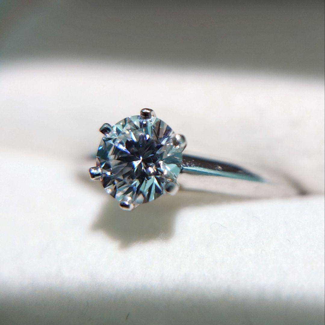 ティファニー 0.77ct IF F ダイヤモンド リング プラチナ ソリティア