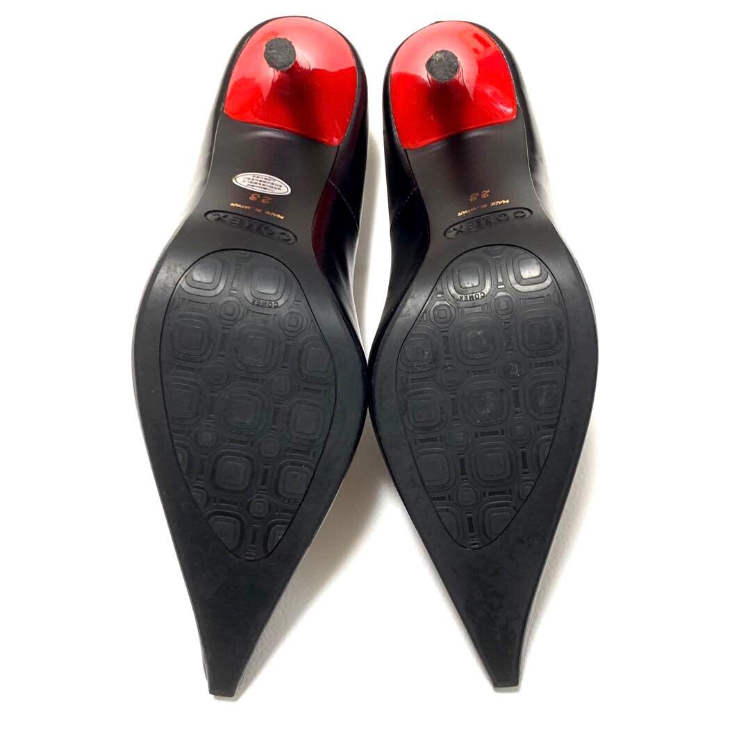 COMEX ポインテッドトゥ 本革 レザー ハイヒール 23cm - メルカリ