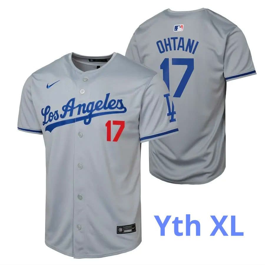 限定品／正規品】大谷翔平／ドジャース／ビジター／ユニフォーム／Yth